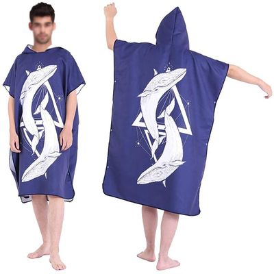 LSDRALOBBEB Beach Towels Sports Towel Beach Towel Wrap Printed Quick-Drying Shawl Hood Windproof Sunscreen Wearable Beach Towel Strong Absorption Sport Robe 901(Color:2;Size:One Size)