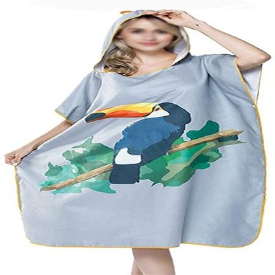 LSDRALOBBEB Beach Towels Sports Towel Beach Towel Wrap Change Bathrobes Cape Beach Towels Cape Diving Surfing Fast Drying Fashionable and Comfortable Sport Robe 901(Color:Gray;Size:One Size)
