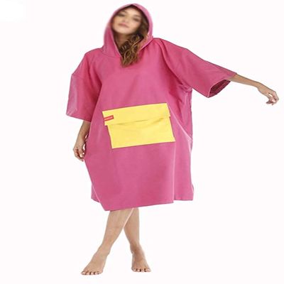 LSDRALOBBEB Beach Towels Sports Towel Beach Towel Wrap Spring Beach Towel Bathrobe Diving Cloak Quick-Drying Jacket with Hood Sport Robe 901(Color:4;Size:One Size)