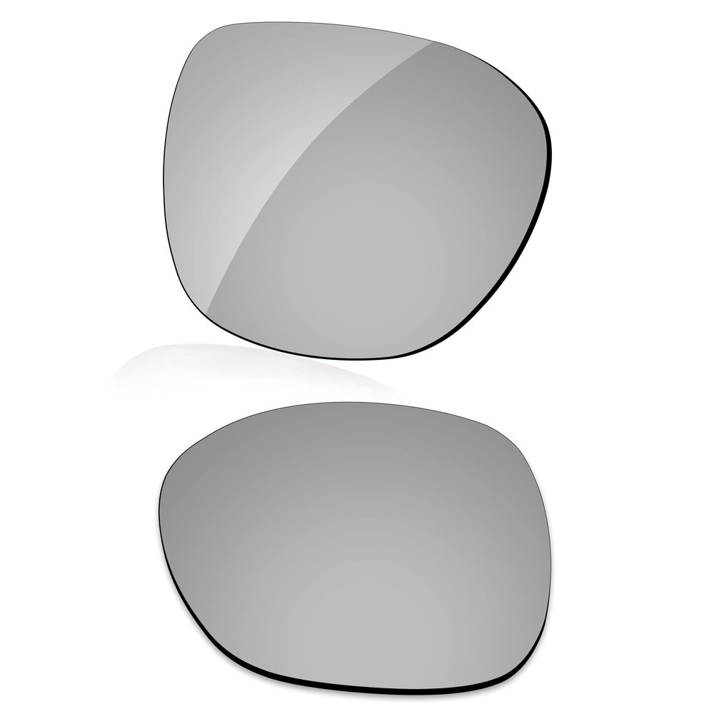 LenzReborn Polarized Lens Replacement for Oakley Beckon OO912Sunglass - Silver Grey - Polarized Mirrored