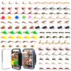 M MAXIMUMCATCH Maxcatch 120 pcs Fly Fishing Flies Kit Handmade Assortment Dry/Wet Flies, Nymphs, Streamers with Fly Box Included (New) view 1