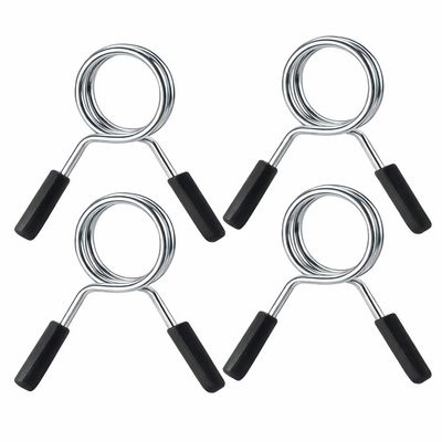 Barbell Spring Clip, 4 Pcs 24mm / 48mm Barbell Clamp Spring Collar Clip Dumbbell Spring Lock Fitness Equipment Lifting Kit(Inner Diameter 48mm (4 Pieces)