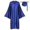 Newrara Adult Shiny Graduation Cap and Gown Tassel Set for High School & Bachelor (39, Royal blue) view 1