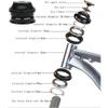 Bicycle Bearing Headset, Bicycle Headset Mountain Bike Fully Hidden Aluminum Alloy Peilin Bowl Group Mountain Bike Head Tube Road Car Bearing Bearing Bowl Group 44mm Fork Wrist External Group view 2