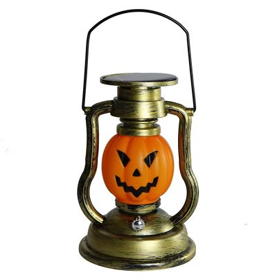 LAOWU Solar Halloween Light Up Pumpkin Lanterns Decorations Retro Portable Camping Kerosene Lamp Solar Halloween Lantern