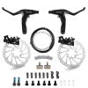 BUCKLOS Mountain Bike Disc Brake kit, MTB Mechanical Line Pulling Disc Brakes Caliper with Aluminum Alloy Levers /160mm Rotor,/is/PM Universal Adapter for Ebike/Folding Bike/Scooter/Fat Bike view 1