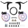 BUCKLOS Mountain Bike Disc Brake kit, MTB Mechanical Line Pulling Disc Brakes Caliper with Aluminum Alloy Levers /160mm Rotor,/is/PM Universal Adapter for Ebike/Folding Bike/Scooter/Fat Bike view 1