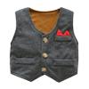 iiniim 4Pcs Baby Boys Gentleman Outfits Sets Long Sleeve Romper/Shirts + Vest +Pants +Bow Tie Wedding Party Tuxedos Suit Grey 6-9 Months view 3