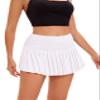 Yknktstc Women Pleated Tennis Skirt with Shorts High Waist Golf Skort Athletic Mini Skirt with Pockets Large White view 2