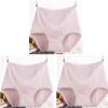 3Pcs Big Size XL~6XL High Waist Cotton Briefs Women's Lingerie Solid Panties Striped Underpants Breathable Underwear (Color : Gray X 3, Size : 3XL) view 1