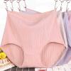 3Pcs Big Size XL~6XL High Waist Cotton Briefs Women's Lingerie Solid Panties Striped Underpants Breathable Underwear (Color : Gray X 3, Size : 3XL) view 2