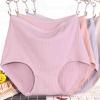 3Pcs Big Size XL~6XL High Waist Cotton Briefs Women's Lingerie Solid Panties Striped Underpants Breathable Underwear (Color : Gray X 3, Size : 3XL) view 3