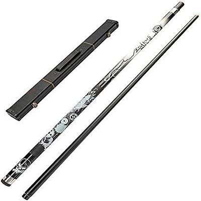 EIERFSKIOT Pool cue Stick Billiard cue Sticks Billiard Pool Cue Stick 58 Inch Maple Wood Billiard Pool with 13Mm Tips Very Nice Grip Can Be Used As a Billiards Lovers(Color:Gray;Size:Pole Box)