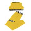 Yeahdor Girls 2 Piece Dance Sports Outfit Letter Printed Mock Crop Top with Harem Long Pants Yellow 4 Years view 3