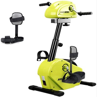 Sywlwxkq Foot Pedal Exerciser Cycle Bike,Leg Arm Cardio Training Adjustable Resistance Rehabilitation Stationary Mini Exercise Bike for Home,Work, Office,etc