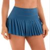 Yknktstc Women Pleated Tennis Skirt with Shorts High Waist Golf Skort Athletic Mini Skirt with Pockets Medium Olive Green view 1