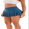 Yknktstc Women Pleated Tennis Skirt with Shorts High Waist Golf Skort Athletic Mini Skirt with Pockets Medium Olive Green view 2
