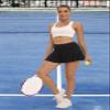 Yknktstc Women Pleated Tennis Skirt with Shorts High Waist Golf Skort Athletic Mini Skirt with Pockets Large Black view 3