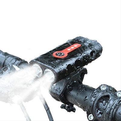 NCRD USB Rechargeable Bike Light, 2400 Lumens Bike Headlight 2 LED, Super Bright Headlight Front Lights,5 Light Mode Fits All Bicycles, Mountain,Road