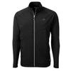 Cutter & Buck Men's Black Carolina Panthers Adapt Eco Knit Full-Zip Jacket view 1