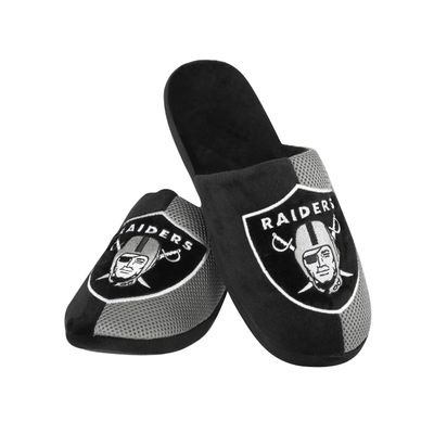 FOCO Las Vegas Raiders NFL Mens Logo Staycation Slippers - S