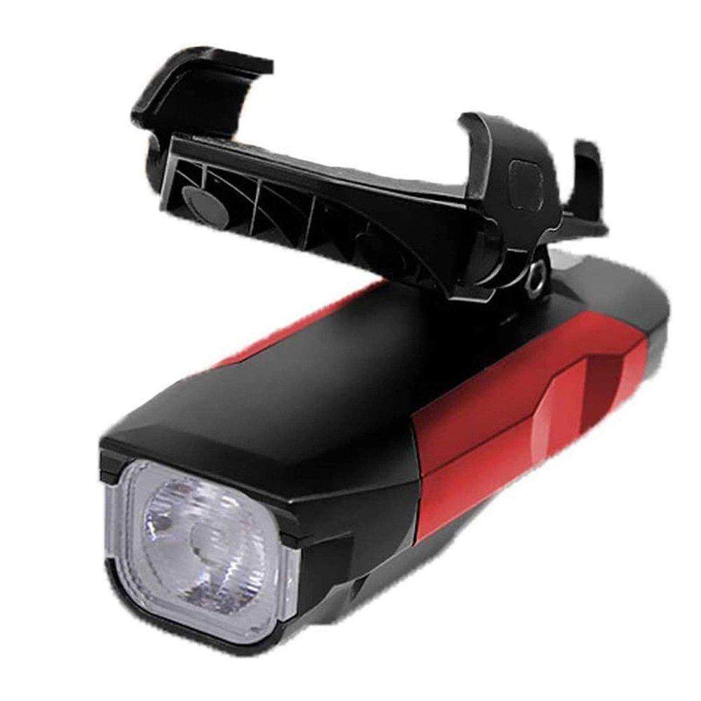 NCRD USB Rechargeable Bike Light Super Bright with Horn Accessories, LED High Lumens Waterproof, Powerful Bike Headlight Suitable for All Bicycles, Mountain, Road (Color : Red)