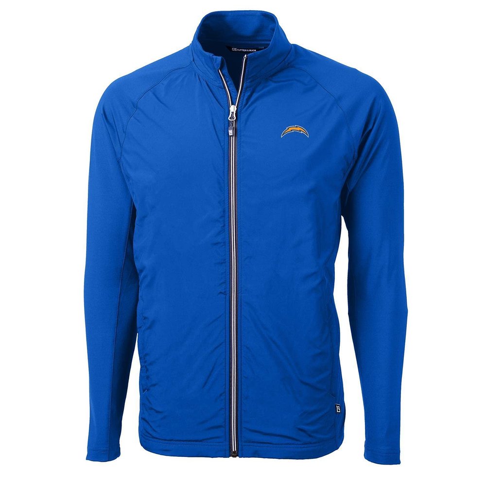 Cutter & Buck Men's Royal Los Angeles Chargers Adapt Eco Knit Full-Zip Jacket