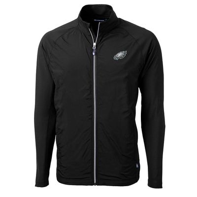 Cutter & Buck Men's Black Philadelphia Eagles Adapt Eco Knit Full-Zip Jacket