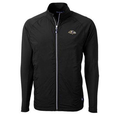 Cutter & Buck Men's Black Baltimore Ravens Adapt Eco Knit Full-Zip Jacket