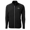 Cutter & Buck Men's Black Baltimore Ravens Adapt Eco Knit Full-Zip Jacket view 1