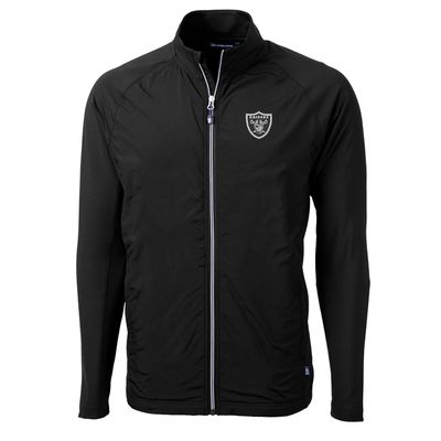 Cutter & Buck Men's Black Las Vegas Raiders Adapt Eco Knit Full-Zip Jacket