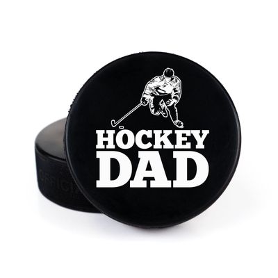 Buffalo Bottle Craft Father's Day Hockey Puck Gift- Best Dad Printed Gift Personalized Puck- Official Size-Thanks Dad Custom Design Real Hockey Puck Present