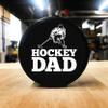 Buffalo Bottle Craft Father's Day Hockey Puck Gift- Best Dad Printed Gift Personalized Puck- Official Size-Thanks Dad Custom Design Real Hockey Puck Present view 4