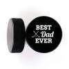 Buffalo Bottle Craft Father's Day Hockey Puck Gift- Best Dad Printed Gift Personalized Puck- Official Size-Thanks Dad Custom Design Real Hockey Puck Present view 2