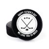 Buffalo Bottle Craft Father's Day Hockey Puck Gift- Best Dad Printed Gift Personalized Puck- Official Size-Thanks Dad Custom Design Real Hockey Puck Present view 1