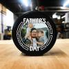 Buffalo Bottle Craft Father's Day Hockey Puck Gift- Best Dad Printed Gift Personalized Puck- Official Size-Thanks Dad Custom Design Real Hockey Puck Present view 4