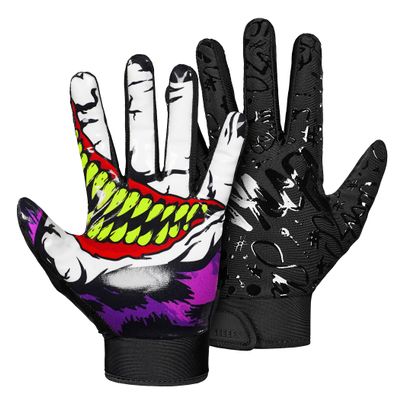 SLEEFS Football Receiver Gloves [1 Pair - Extra Extra Large/XXL] - No Slip, Crazy Sticky Silicone Grip - Youth and Adult Sizes - Green Grin