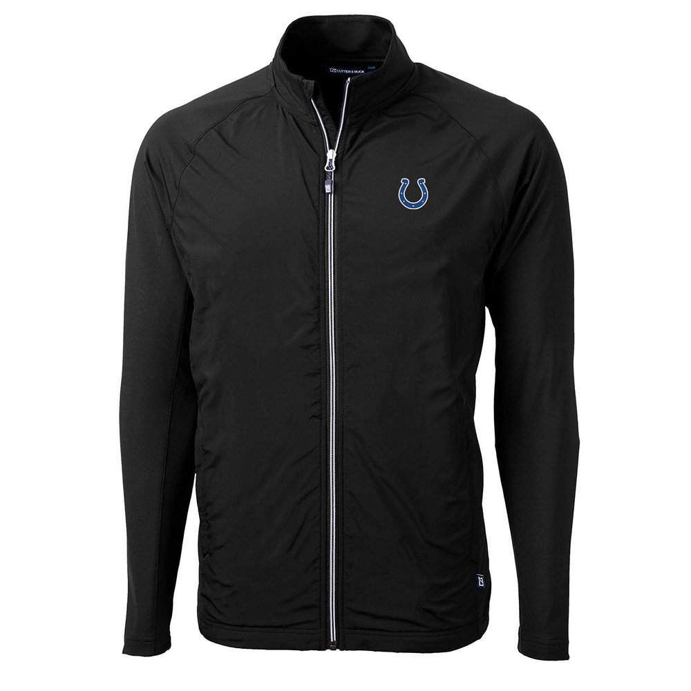 Cutter & Buck Men's Black Indianapolis Colts Adapt Eco Knit Full-Zip Jacket