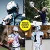 SLEEFS Youth Football Gloves for Boys and Girls, White Sticky Receiver Flag Football Gloves for Youth, Adult Men or Women, Stretch Fit, No Slip, Perfect Grip, Machine Washable, Medium view 3