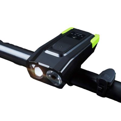 NCRD USB Rechargeable Bike Light, High Lumens Bike Headlight 2 LED,Super Bright Headlight Front Lights, 6 Light Mode and Smart Mode Fits All Bicycles, Mountain,Road (Color : Green)