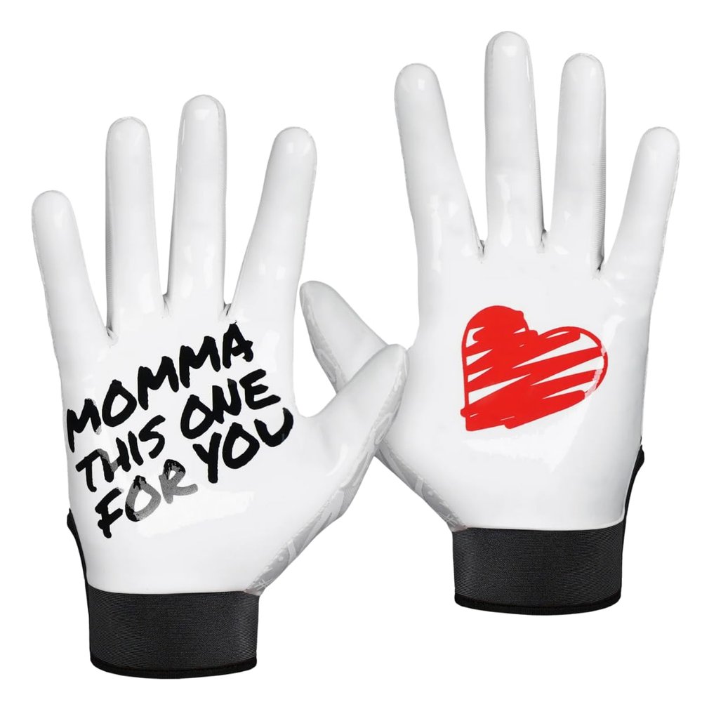 SLEEFS Football Receiver Gloves [1 Pair - Extra Large/XL] - No Slip, Crazy Sticky Silicone Grip - Youth and Adult Sizes - Momma This One for You