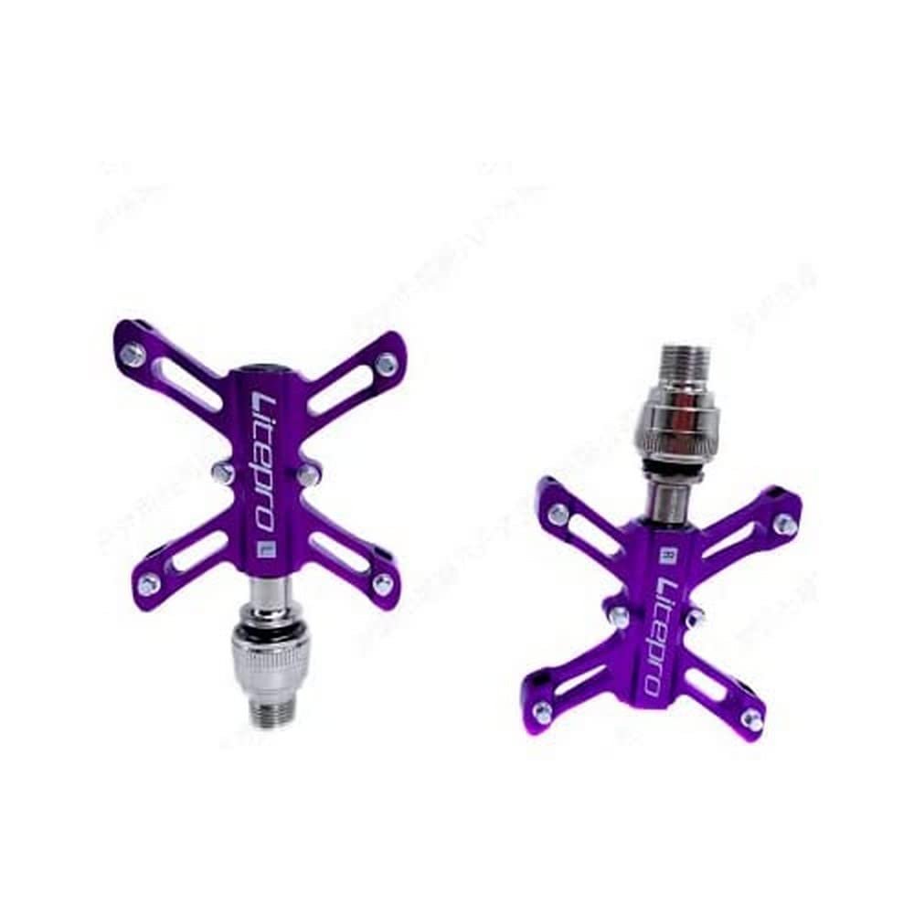 London Craftwork Quick Release Pedals for Brompton X-Shape 304g Pair Purple