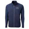 Cutter & Buck Men's College Navy Seattle Seahawks Adapt Eco Knit Full-Zip Jacket view 1
