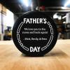 Buffalo Bottle Craft Father's Day Hockey Puck Gift- Best Dad Printed Gift Personalized Puck- Official Size-Thanks Dad Custom Design Real Hockey Puck Present view 4
