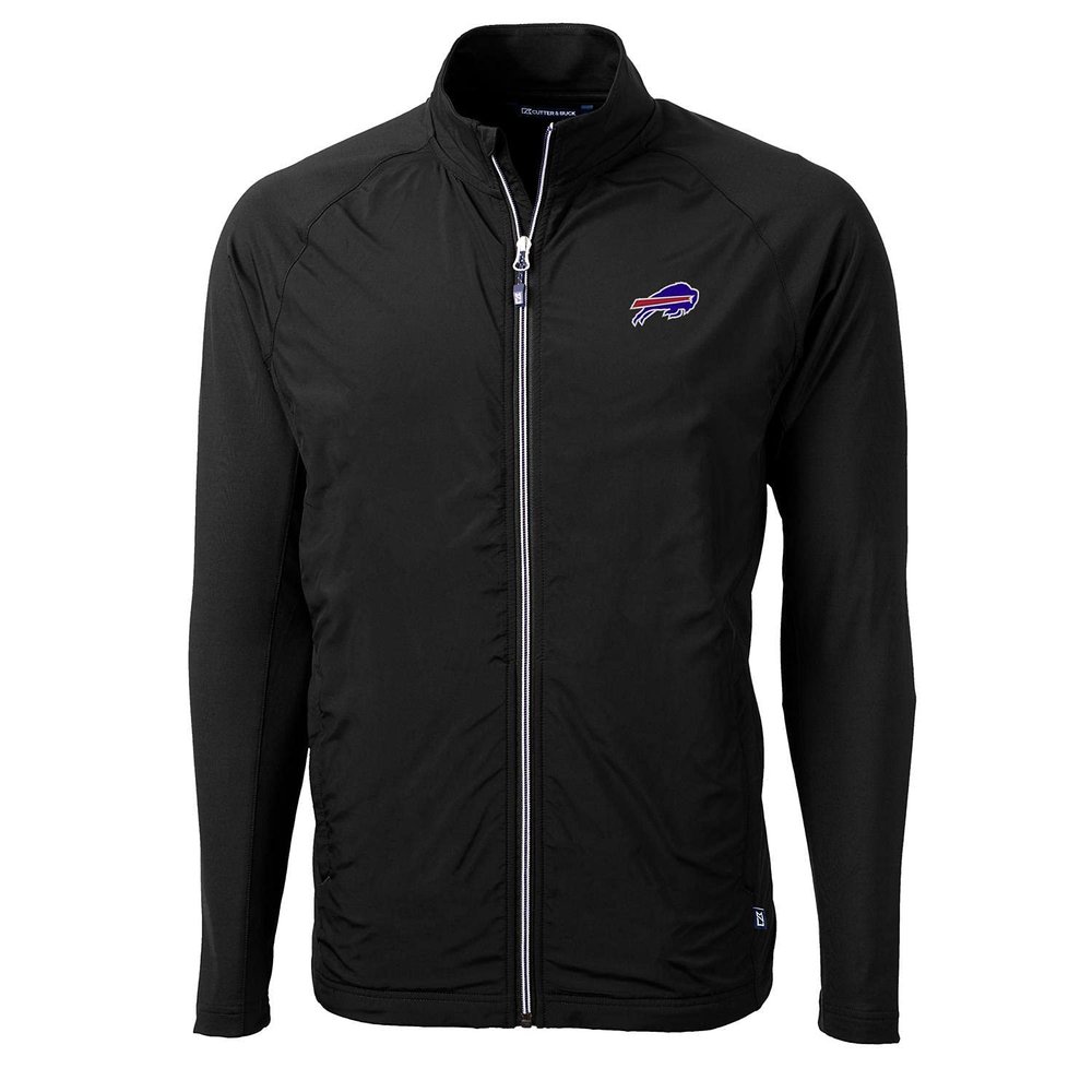 Cutter & Buck Men's Black Buffalo Bills Adapt Eco Knit Full-Zip Jacket