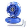 Gladeer 2-Pack 80mm 3-Wheeled Scooter Rear Wheels Light Up Inline Skate Replacement Wheels w/Bearings (Blue) view 1