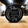 Buffalo Bottle Craft Father's Day Hockey Puck Gift- Best Dad Printed Gift Personalized Puck- Official Size-Thanks Dad Custom Design Real Hockey Puck Present view 4