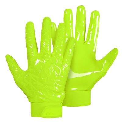 SLEEFS Youth Football Gloves for Boys and Girls, Safety Yellow Sticky Receiver Flag Football Gloves for Youth, Adult Men or Women, Stretch Fit, No Slip, Perfect Grip, Machine Washable, XXL