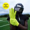 SLEEFS Youth Football Gloves for Boys and Girls, Safety Yellow Sticky Receiver Flag Football Gloves for Youth, Adult Men or Women, Stretch Fit, No Slip, Perfect Grip, Machine Washable, XXL view 2