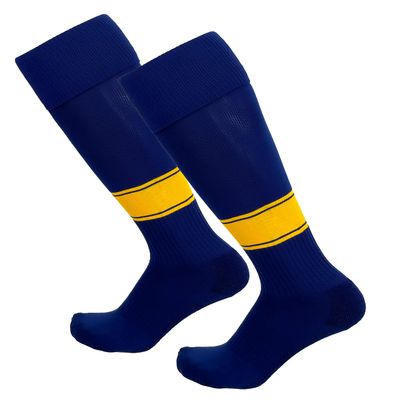 Just 4 Kicks Kid's Soccer Socks Classic Style, Boys and Girls Soccer Socks (Classic Navy/Gold)